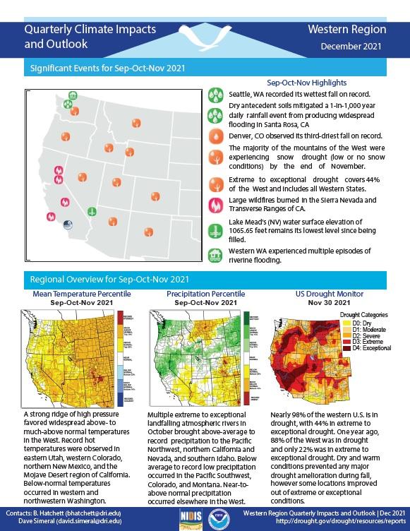 Example image of the Climate Impacts and Outlook report