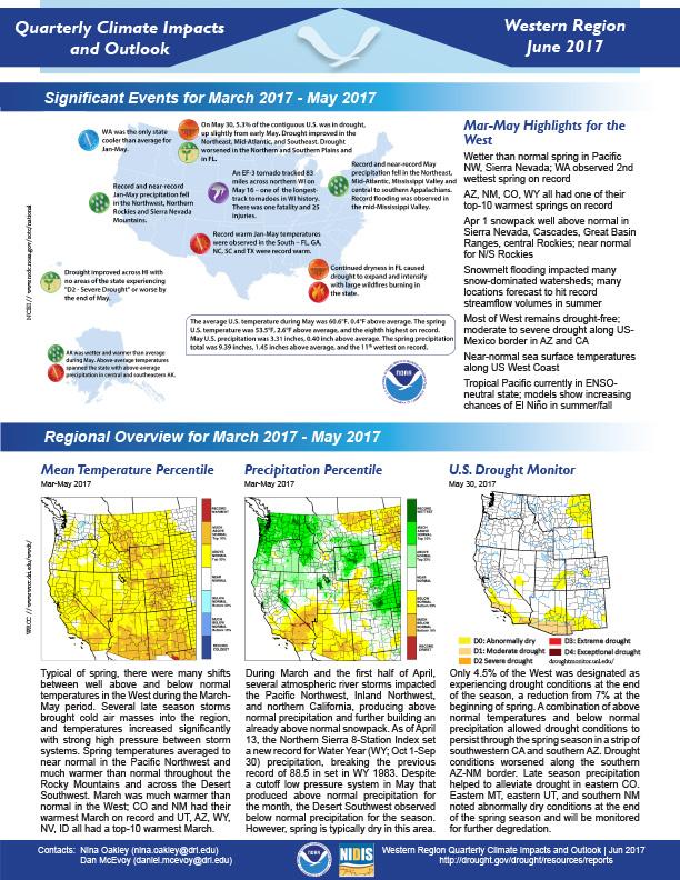 Example image of the Climate Impacts and Outlooks report