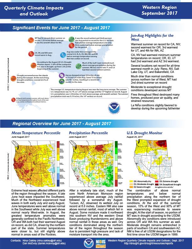 Example image of the Climate Impacts and Outlooks report