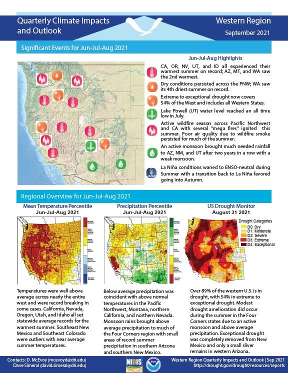 Example image of the Climate Impacts and Outlook report