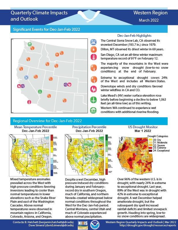 Example image of the Climate Impacts and Outlook report