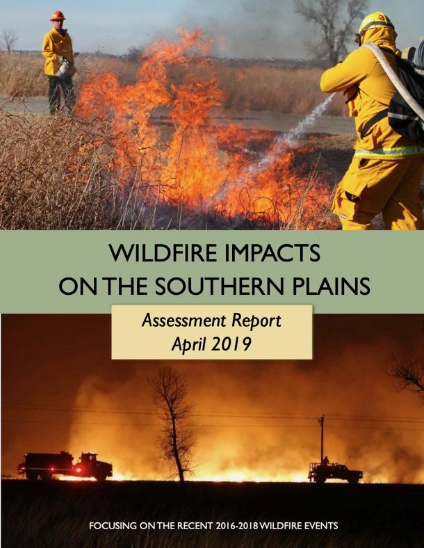 Decorative image. Title page for the 2016-2018 Southern Plains Wildfire Assessment Report