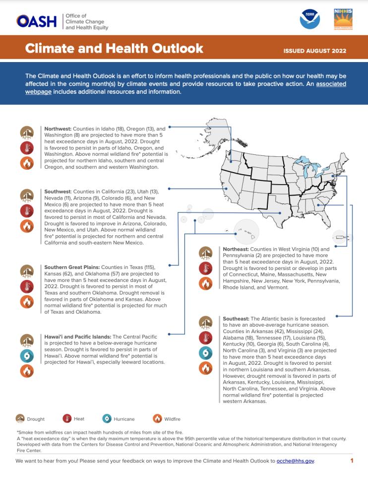 August 2022 Climate and Health Outlook