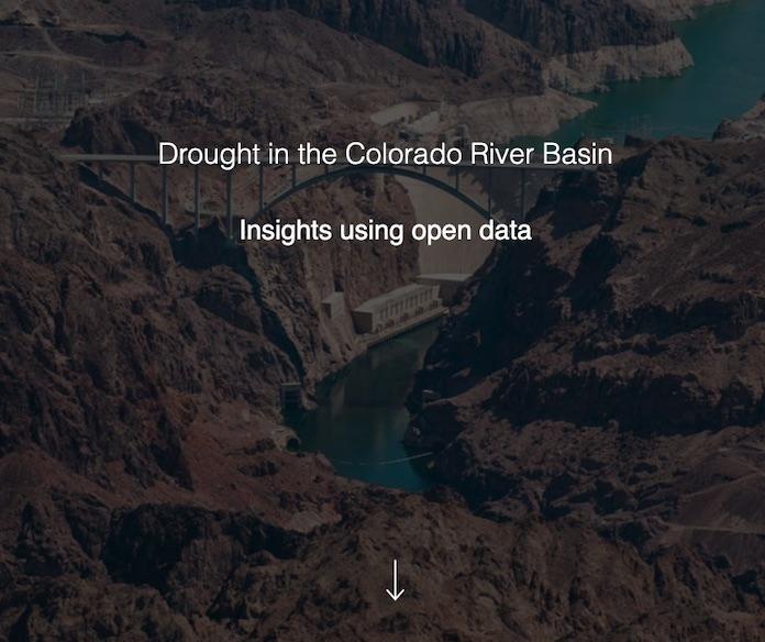 First screen of the "Drought in the Colorado River Basin" story map