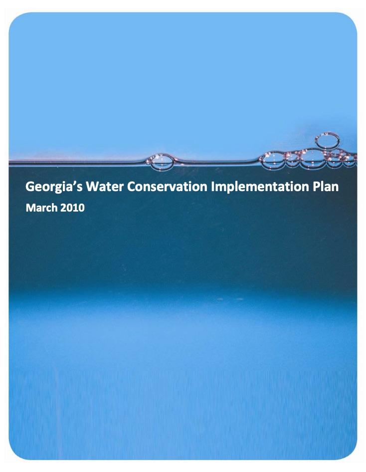 Cover page of Georgia's Water Conservation Implementation Plan