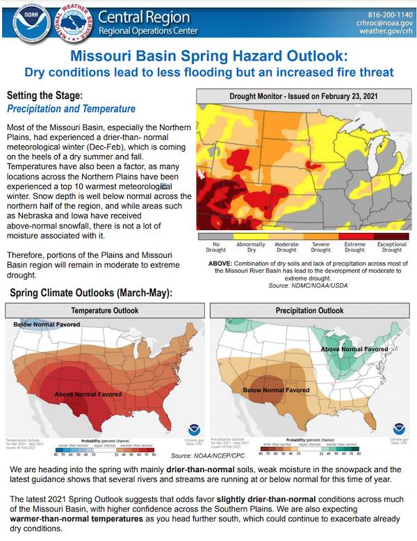 Preview of the 2021 Missouri Basin Spring Hazard Outlook
