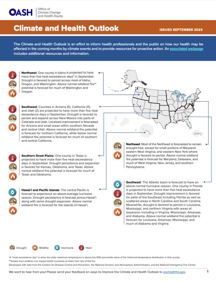 September 2023 Climate and Health Outlook.