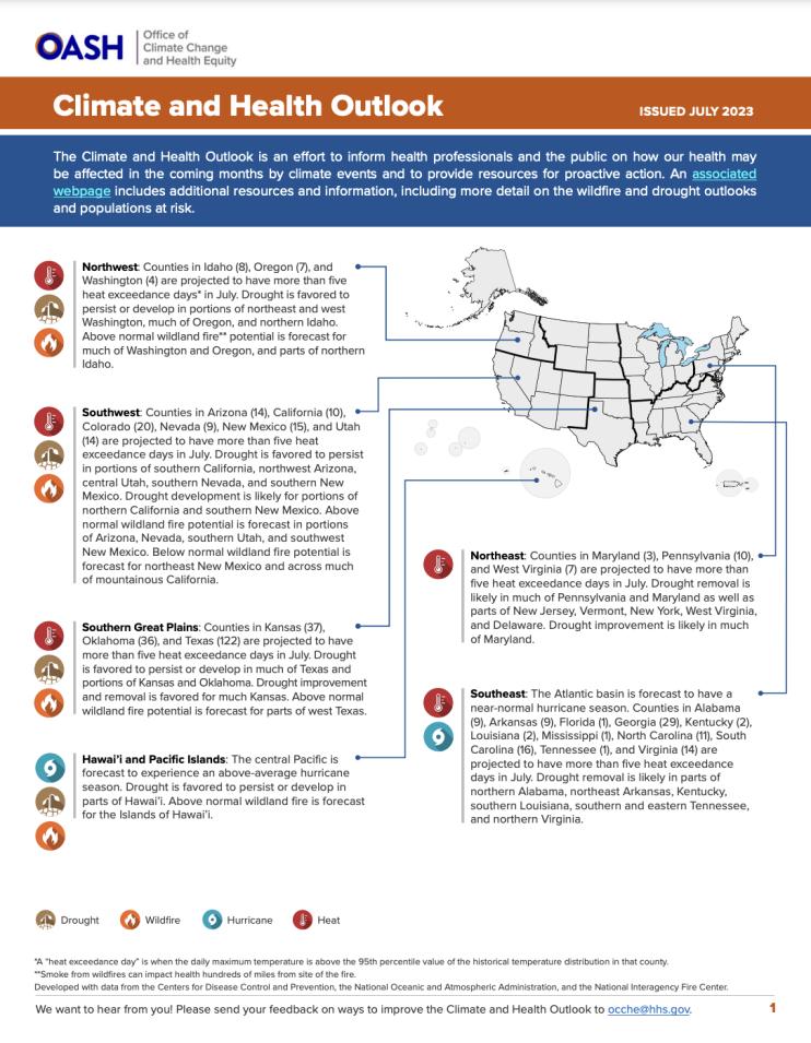 July 2023 Climate and Health Outlook.