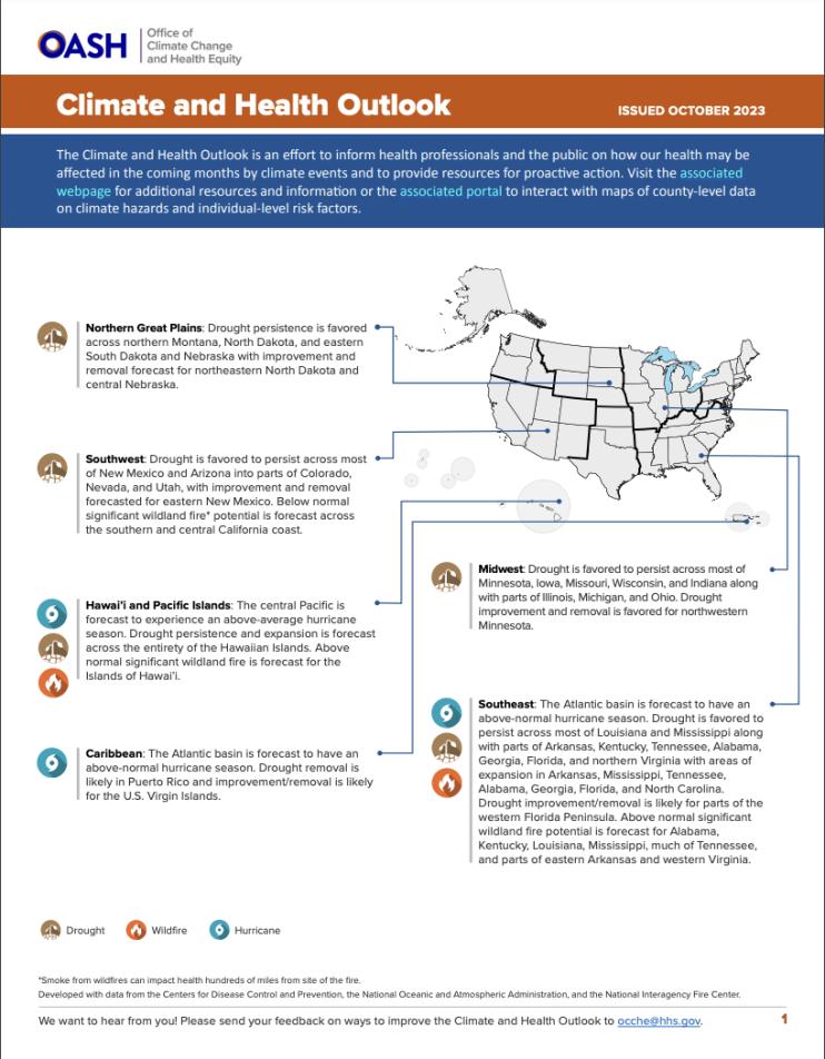 October 2023 Climate and Health Outlook.