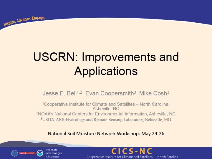 First slide for presentation for USCRN: Improvements and Applications