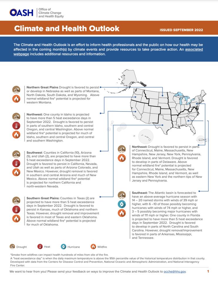 The September 2022 Climate and Health Outlook.