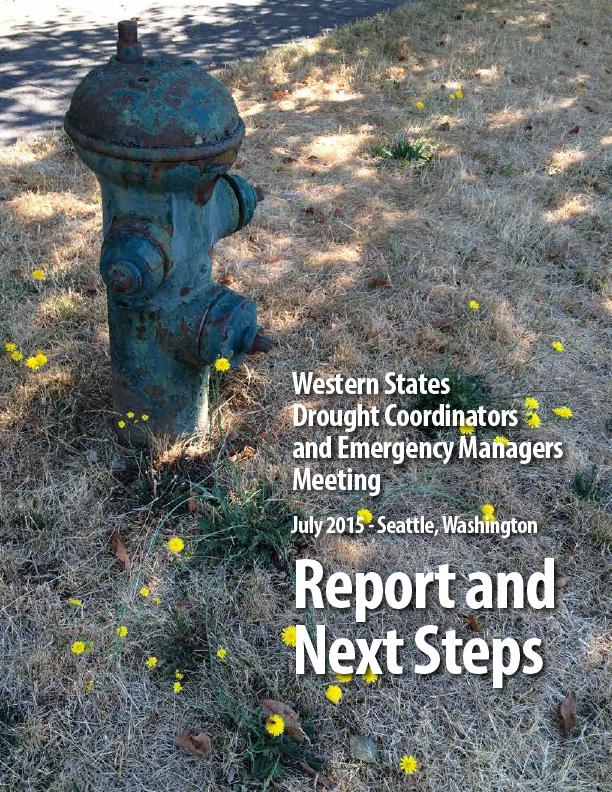 First page of report on Western States Drought Coordinators and Emergency Managers Meeting: Report and Next Steps