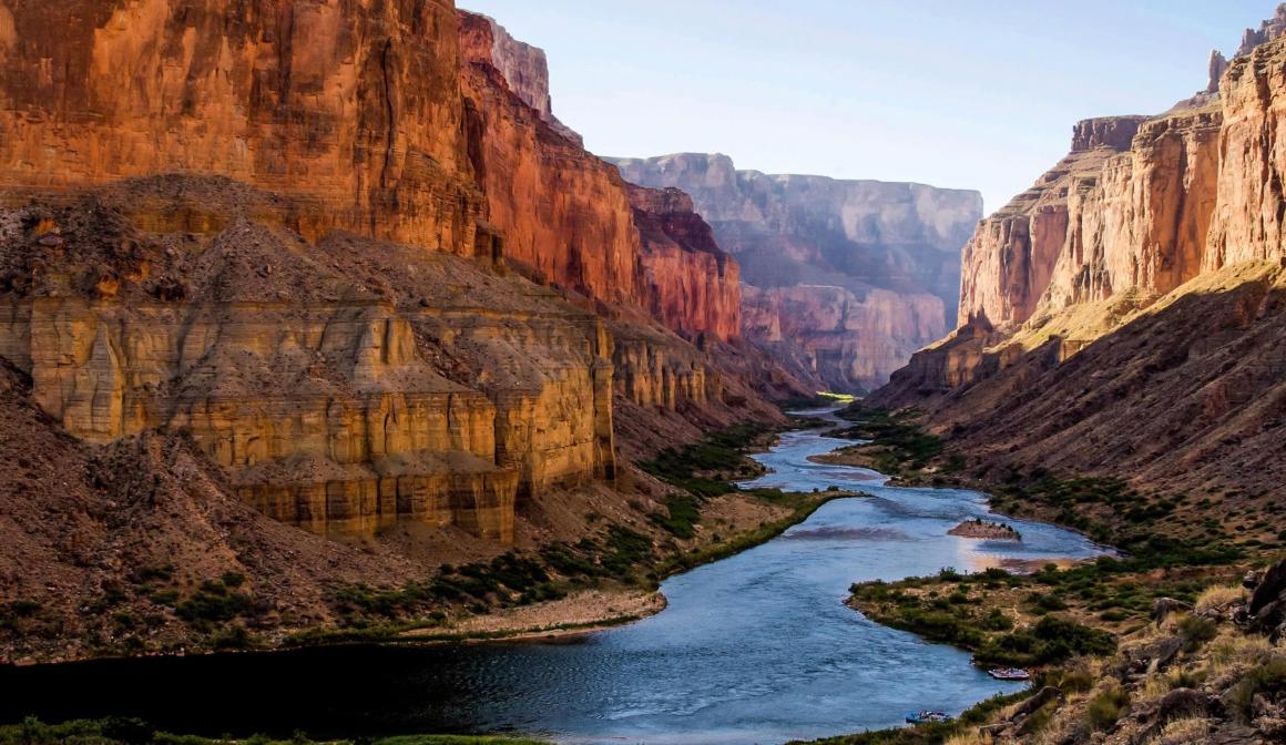 Colorado River running through the Grand Canyon.