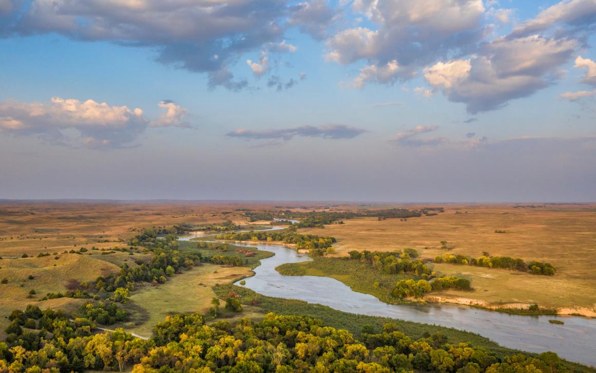 The Dismal River runs through the Nebraska Sandhills. Photo credit: marekuliasz, Shutterstock.