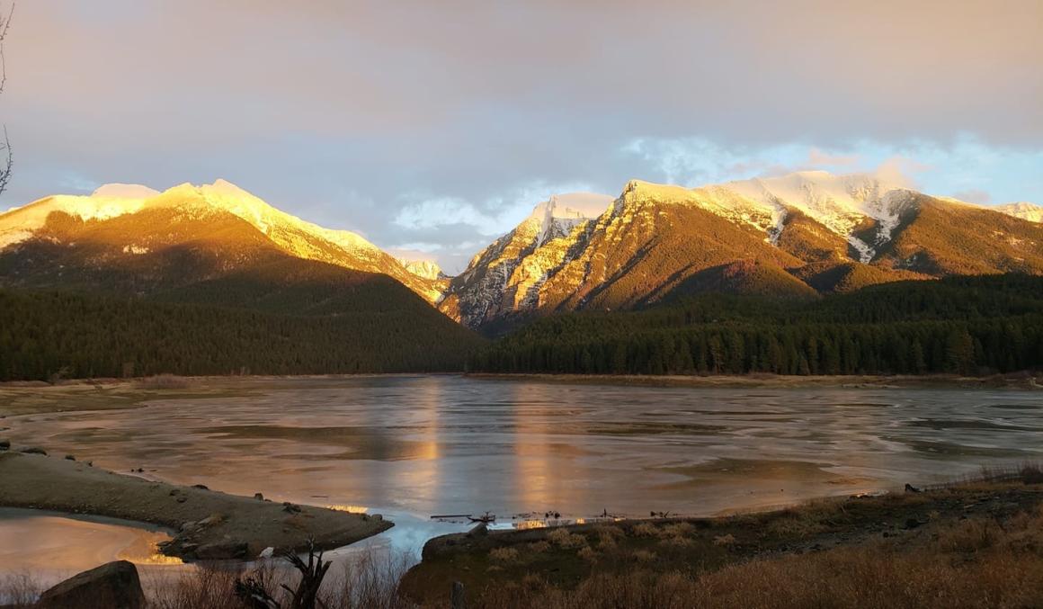 Flathead Lake, surrounded by mountains. Photo courtesy of Michael Durglo.