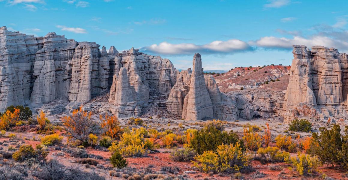 Rock formation in Plaza Blanca in New Mexico