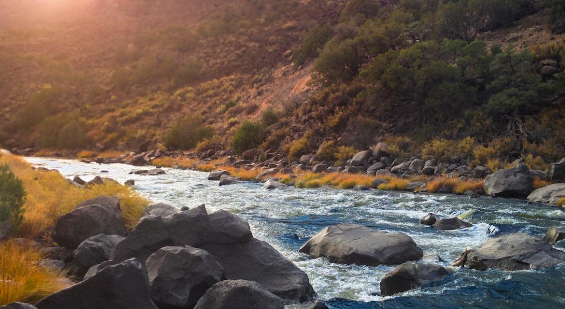The Rio Grande River, representing drought impacts on the South Central U.S. Photo credit: designwithval, Shutterstock.