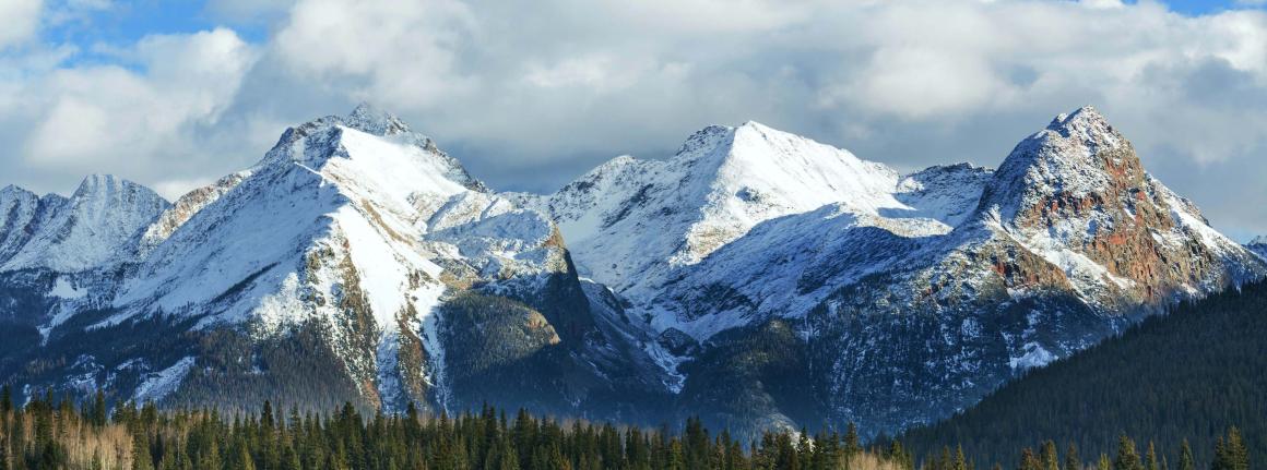 Rocky Mountains on a cloudy day