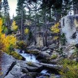 Bishop Creek waterfall in the Sierra Nevada Mountains