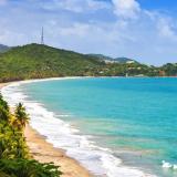 A beach landscape in Puerto Rico.