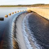 Water flowing in a reservoir