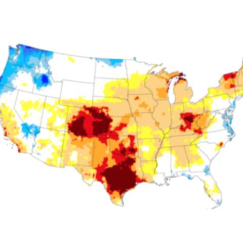 Example Evaporative Demand Drought Index (EDDI) map