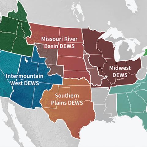 Map of the eight Drought Early Warning Systems