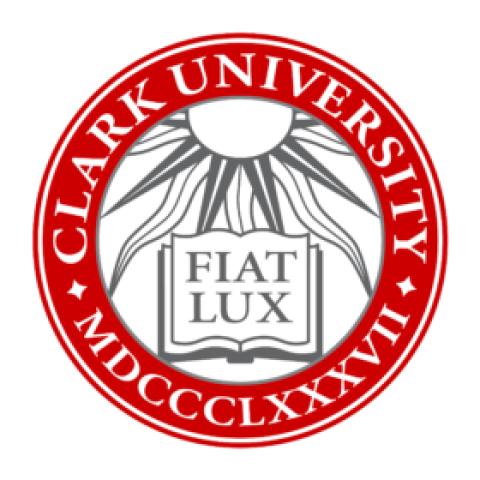 Clark University logo.