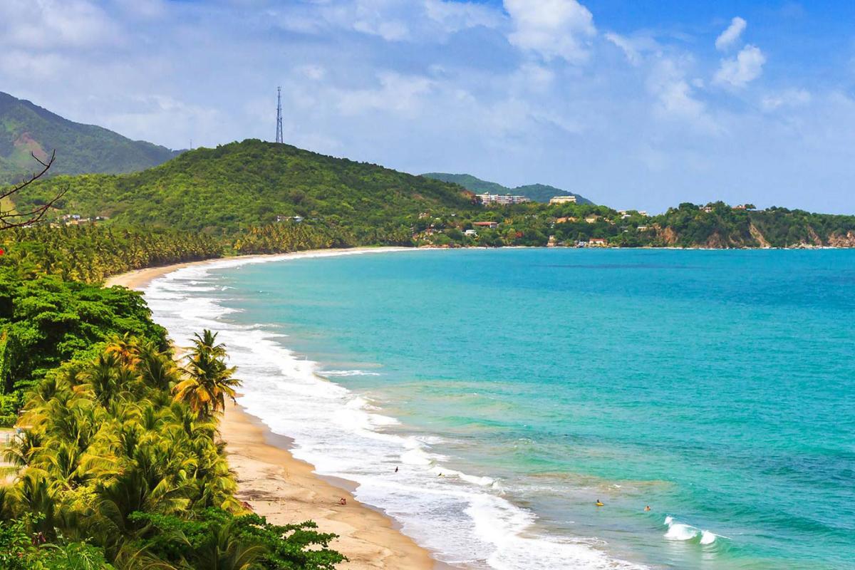 A beach landscape in Puerto Rico.