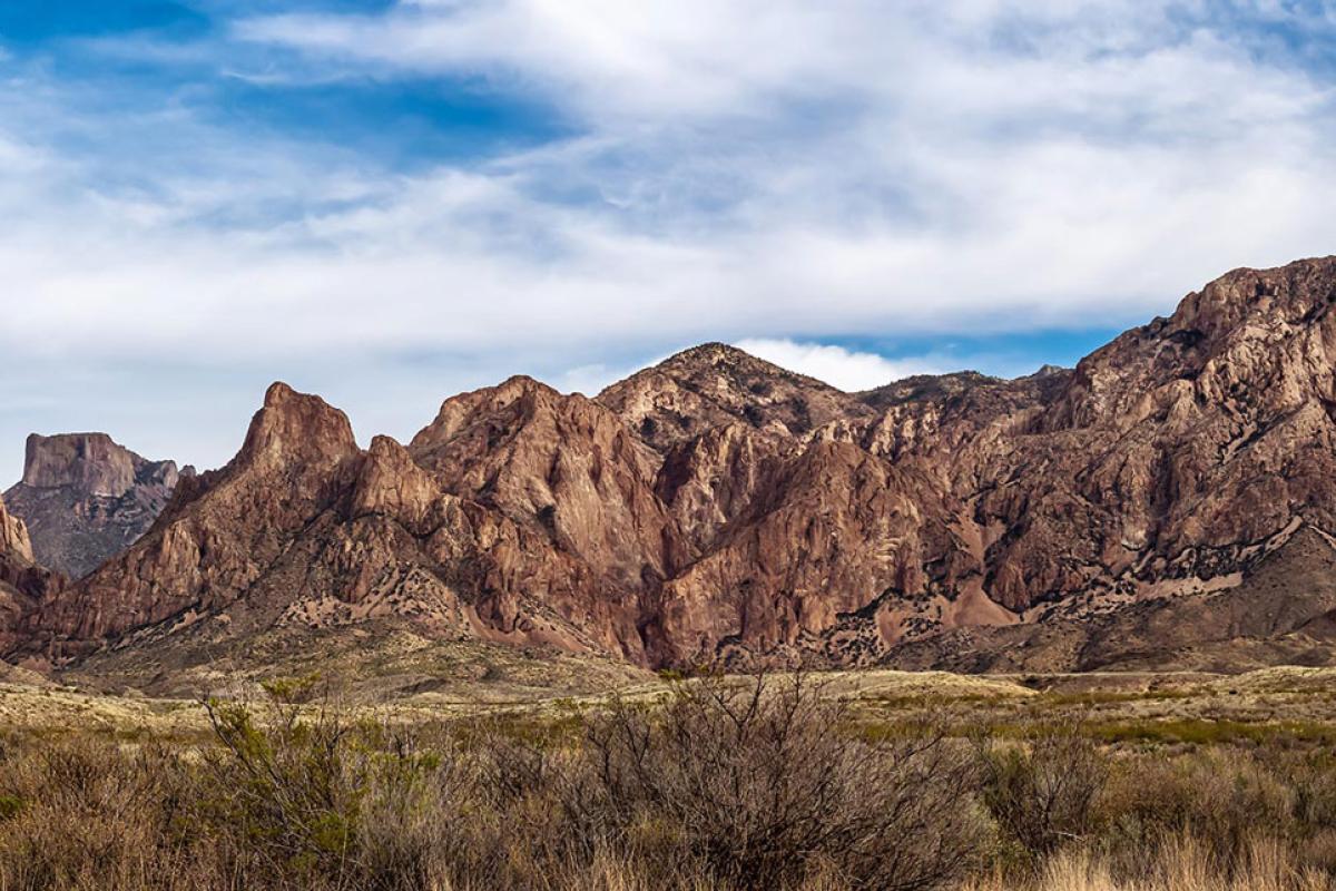 Chicos mountains in Big Bend National Park, Texas, representing the Southern Plains.