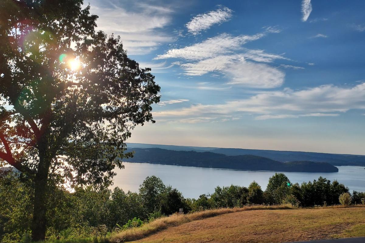 Moderate drought conditions in late September 2023 resulted in widespread browning and drying of grasses in Jackson County, Alabama. Image from Brianne Minton, Alabama Cooperative Extension.