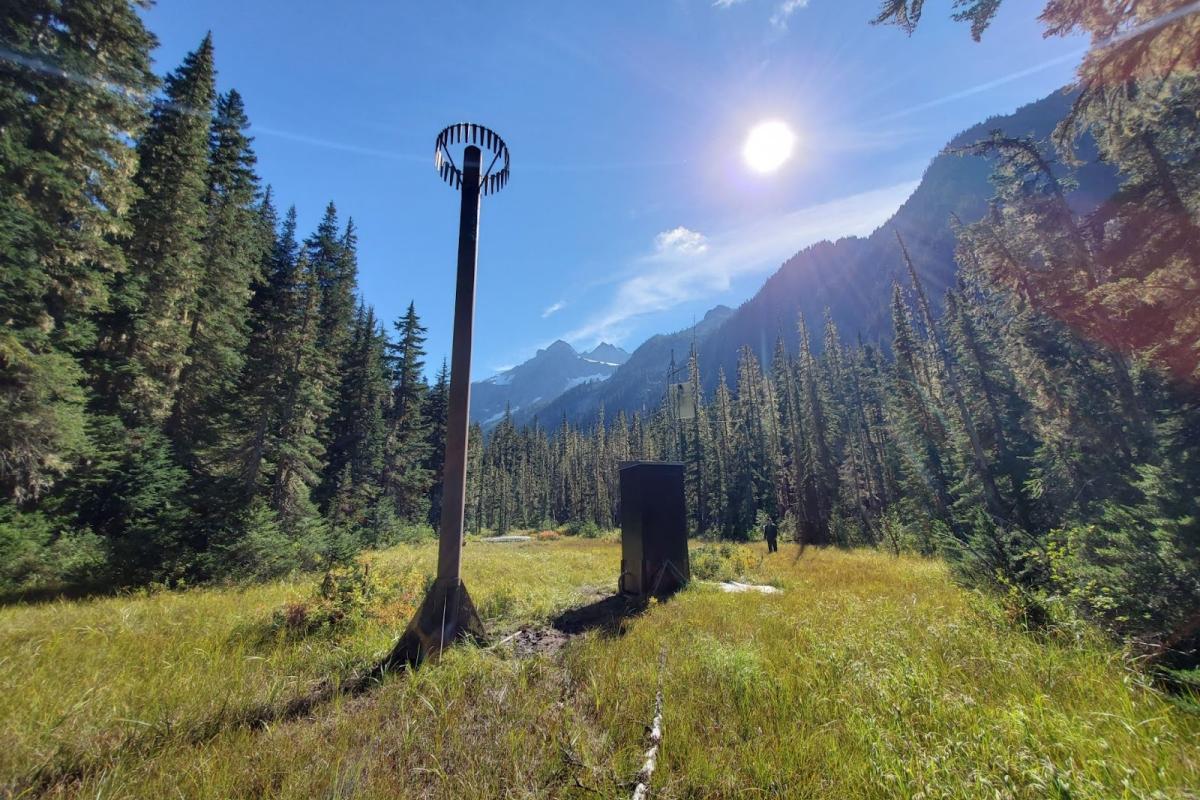 Thunder Basin SNOTEL Station in the Northern Cascade Mountains of Washington state. 